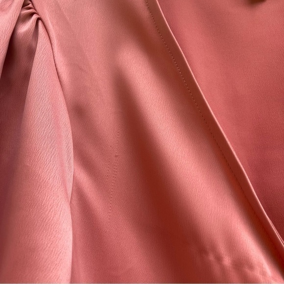 Wild Fable peach tie front crop top with ruffle, size medium - Picture 2 of 8